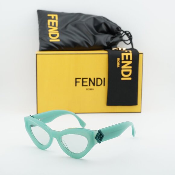 Fendi FE40146I 95N Cat Eye Sunglasses - Shiny Green/Green main image 7
